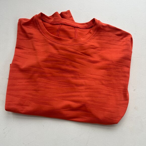 Lululemon Muscle Love Long Sleeve Tiger Mesh Warm Coral - Picture 15 of 15